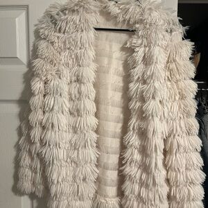 Audrey 3+1 Fur Coat Ivory